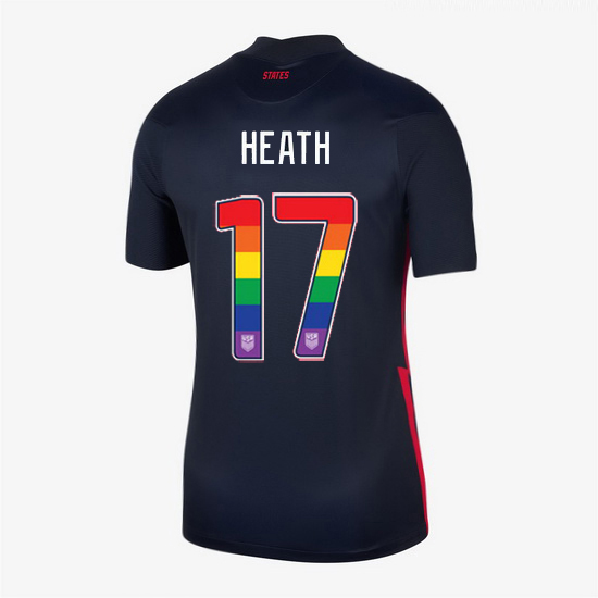 Away Tobin Heath 20/21 Women's Stadium Rainbow Number Jersey - Click Image to Close