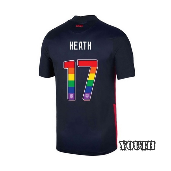 Navy Tobin Heath 2020 Youth Stadium Rainbow Number Jersey