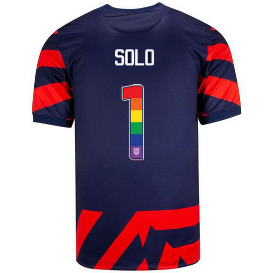 Navy/Red Hope Solo 21/22 Men's Stadium Rainbow Number Jersey - Click Image to Close