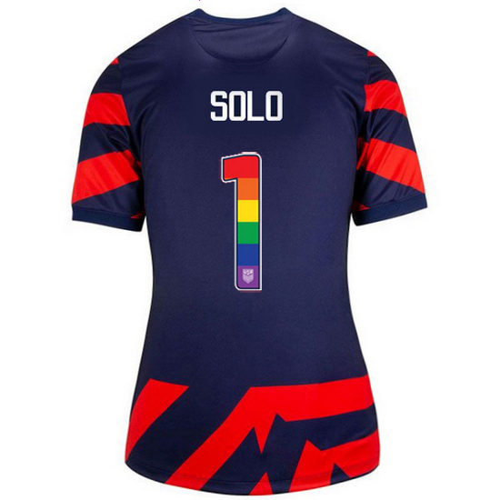 Away Hope Solo 2021 Women's Stadium Rainbow Number Jersey