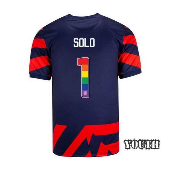 Navy/Red Hope Solo 2021/22 Youth Stadium Rainbow Number Jersey - Click Image to Close