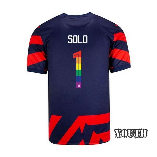 USA Away Hope Solo 2021 Youth Stadium PRIDE Jersey