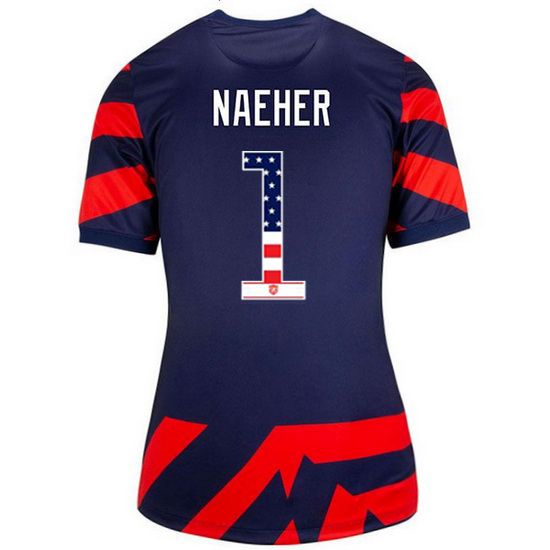Navy/Red Alyssa Naeher 2021/22 Women's Stadium Jersey Independence Day