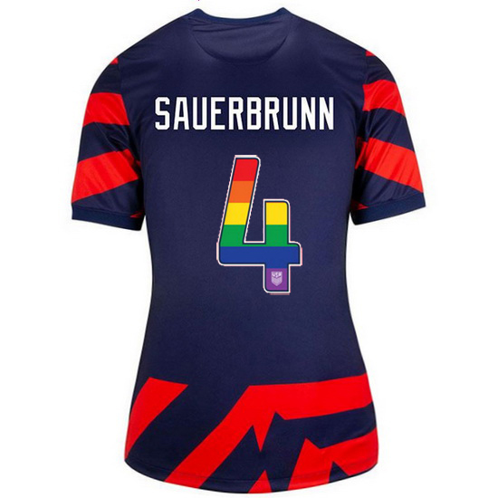 Away Becky Sauerbrunn 2021 Women's Stadium Rainbow Number Jersey