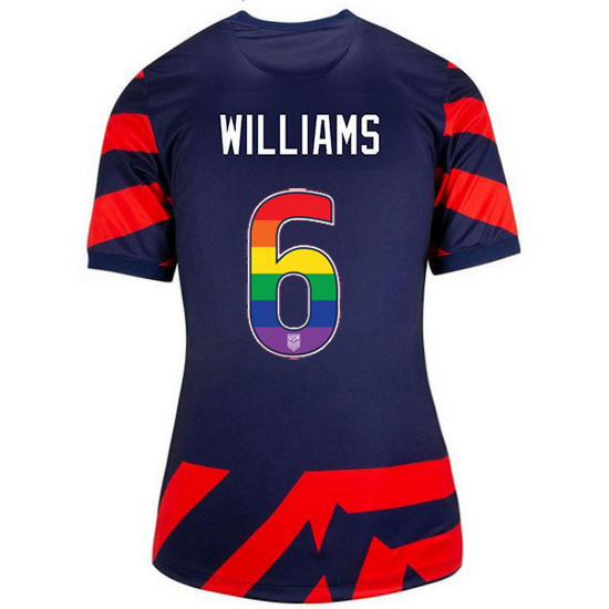 Away Lynn Williams 2021 Women's Stadium Rainbow Number Jersey