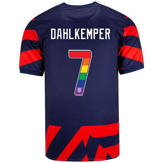 Navy/Red Abby Dahlkemper 21/22 Men's Stadium Rainbow Number Jersey - Click Image to Close