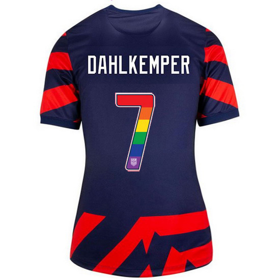 Away Abby Dahlkemper 2021 Women's Stadium Rainbow Number Jersey - Click Image to Close