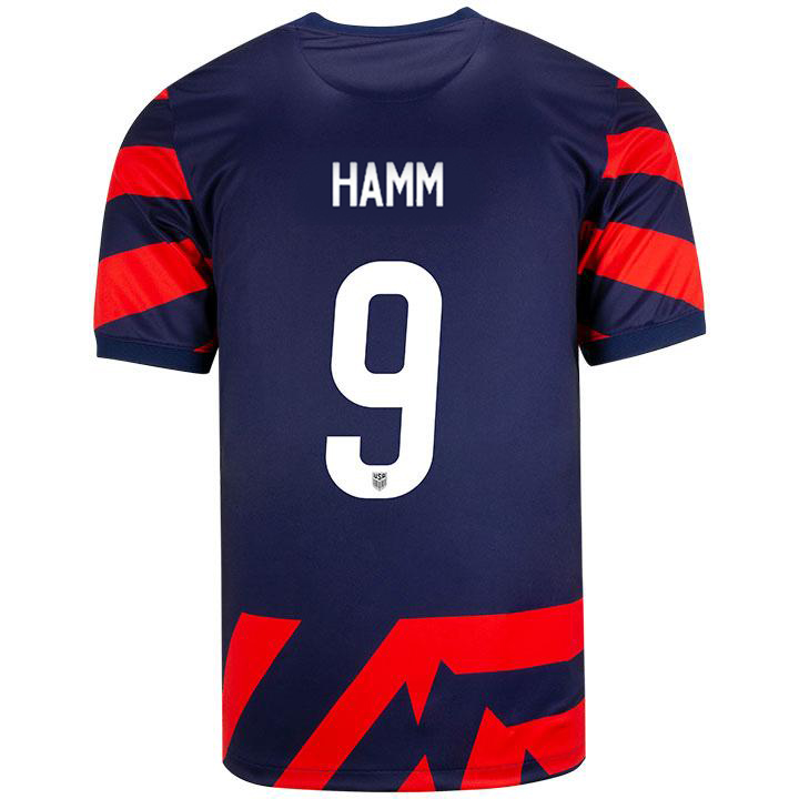 USA Navy/Red Mia Hamm 2021/22 Men's Stadium Soccer Jersey - Click Image to Close