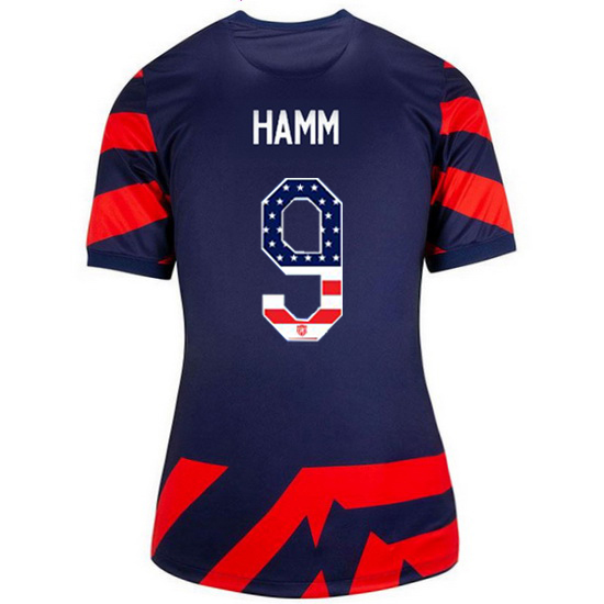 Navy/Red Mia Hamm 2021/22 Women's Stadium Jersey Independence Day - Click Image to Close