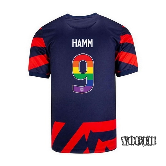 Navy/Red Mia Hamm 2021/22 Youth Stadium Rainbow Number Jersey