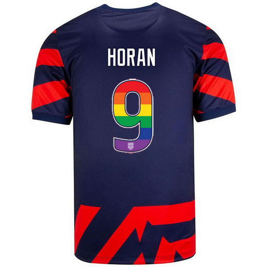 Navy/Red Lindsey Horan 21/22 Men's Stadium Rainbow Number Jersey