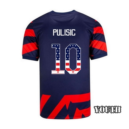 Away Christian Pulisic 2021/2022 Youth Stadium Jersey Independence Day