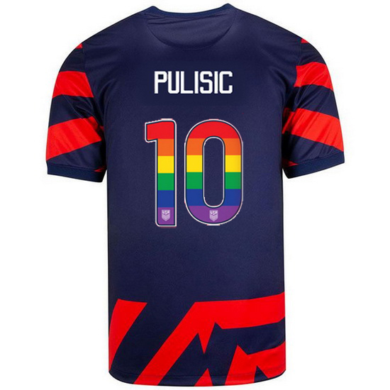 Navy/Red Christian Pulisic 21/22 Men's Stadium Rainbow Number Jersey