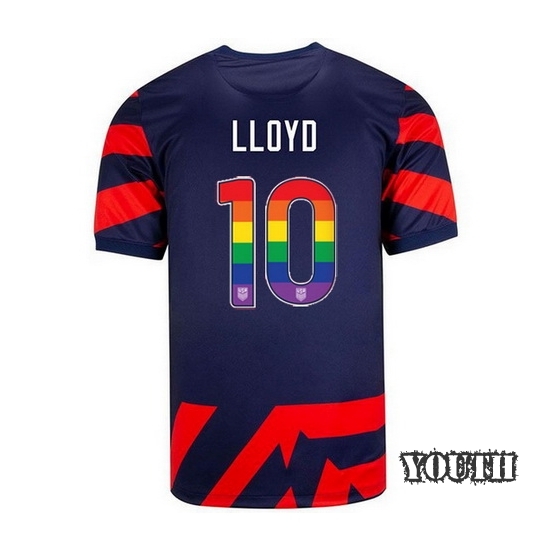 Navy/Red Carli Lloyd 2021/22 Youth Stadium Rainbow Number Jersey