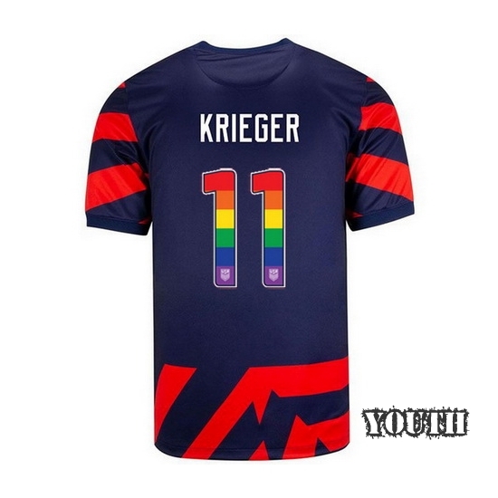 Navy/Red Ali Krieger 2021/22 Youth Stadium Rainbow Number Jersey