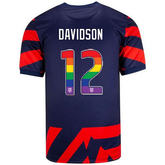 Navy/Red Tierna Davidson 21/22 Men's Stadium Rainbow Number Jersey - Click Image to Close