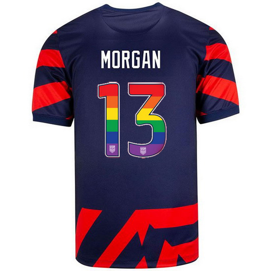 Navy/Red Alex Morgan 21/22 Men's Stadium Rainbow Number Jersey