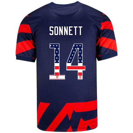 Away Emily Sonnett 2021 Men's Stadium Jersey Independence Day - Click Image to Close