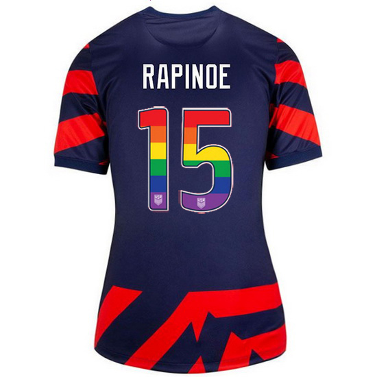 Away Megan Rapinoe 2021 Women's Stadium Rainbow Number Jersey