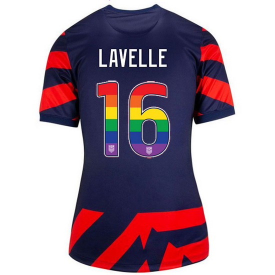 Away Rose Lavelle 2021 Women's Stadium Rainbow Number Jersey