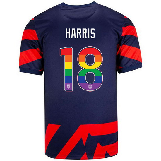 Navy/Red Ashlyn Harris 21/22 Men's Stadium Rainbow Number Jersey - Click Image to Close
