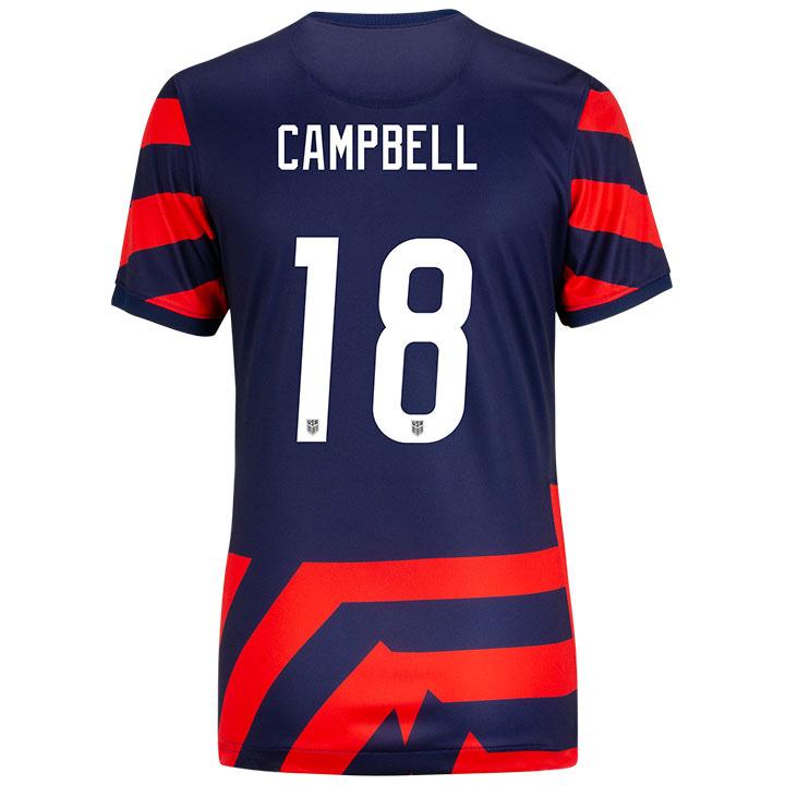USA Away Jane Campbell 2021/2022 Women's Stadium Soccer Jersey