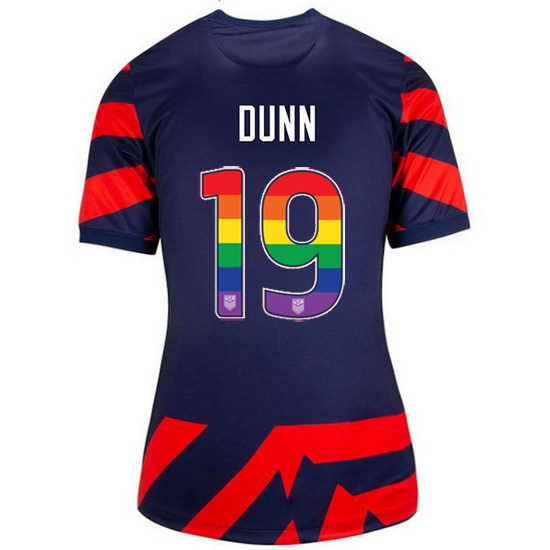Away Crystal Dunn 2021 Women's Stadium Rainbow Number Jersey