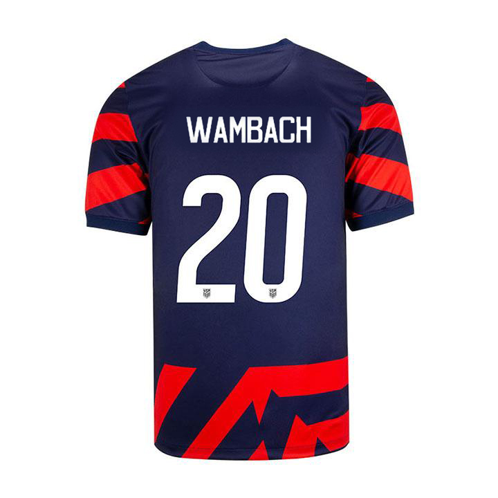 USA Navy/Red Abby Wambach 21/22 Youth Stadium Soccer Jersey - Click Image to Close