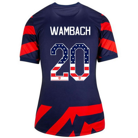 Navy/Red Abby Wambach 2021/22 Women's Stadium Jersey Independence Day