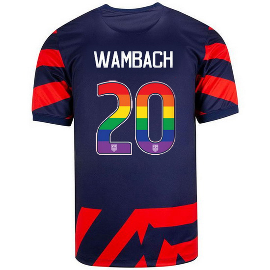 Navy/Red Abby Wambach 21/22 Men's Stadium Rainbow Number Jersey