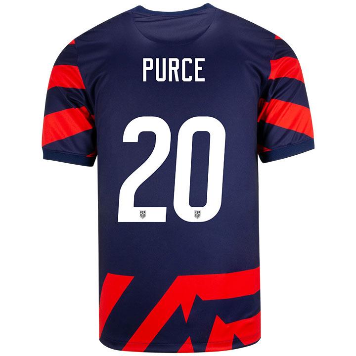 USA Navy/Red Margaret Purce 2021/22 Men's Stadium Soccer Jersey - Click Image to Close