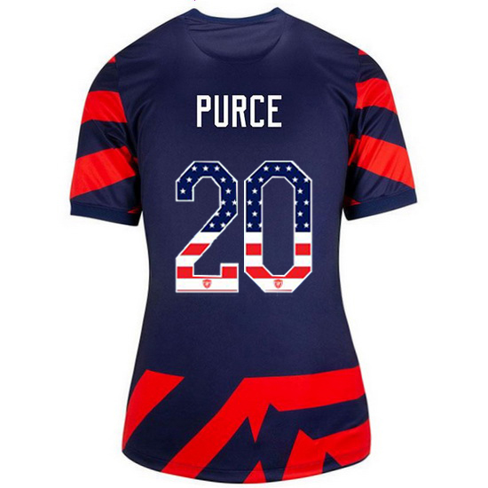 Navy/Red Margaret Purce 2021/22 Women's Stadium Jersey Independence Day - Click Image to Close