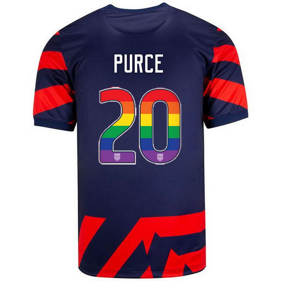 Navy/Red Margaret Purce 21/22 Men's Stadium Rainbow Number Jersey
