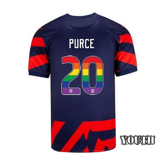 Navy/Red Margaret Purce 2021/22 Youth Stadium Rainbow Number Jersey - Click Image to Close
