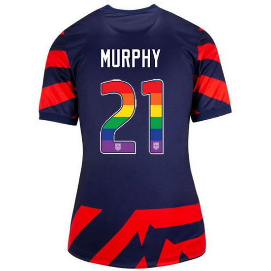 Away Casey Murphy 2021 Women's Stadium Rainbow Number Jersey - Click Image to Close