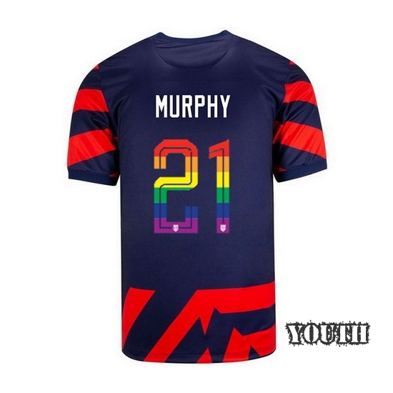 USA Away Casey Murphy 2021 Youth Stadium PRIDE Jersey - Click Image to Close