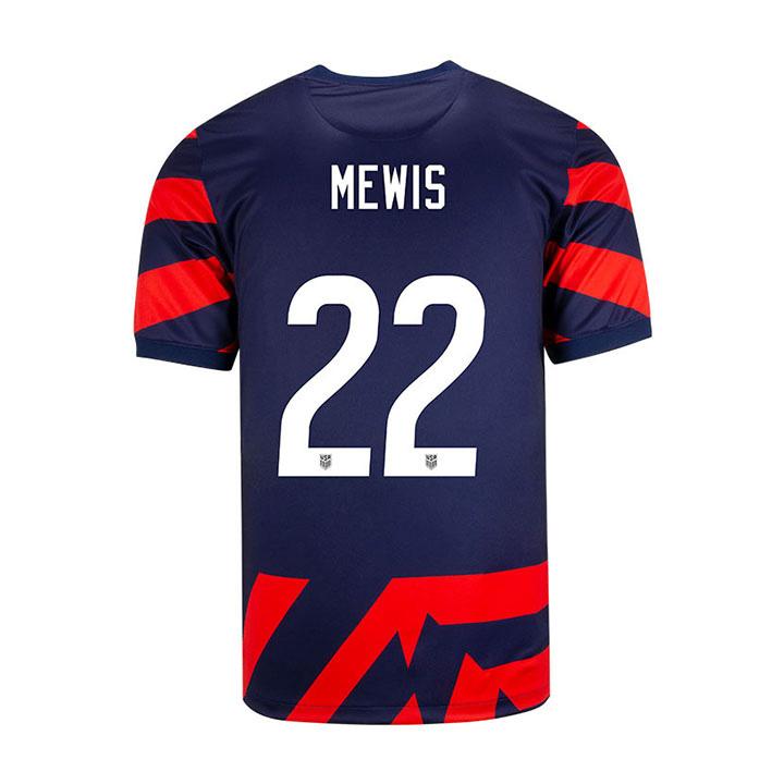 USA Navy/Red Kristie Mewis 21/22 Youth Stadium Soccer Jersey - Click Image to Close