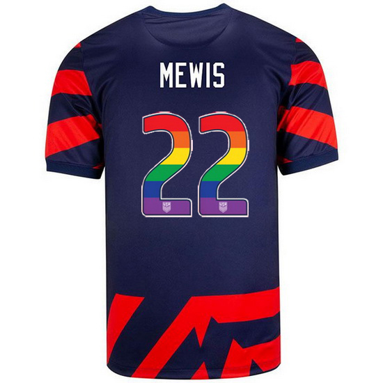 Navy/Red Kristie Mewis 21/22 Men's Stadium Rainbow Number Jersey