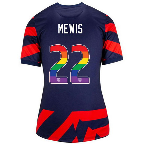 Away Kristie Mewis 2021 Women's Stadium Rainbow Number Jersey