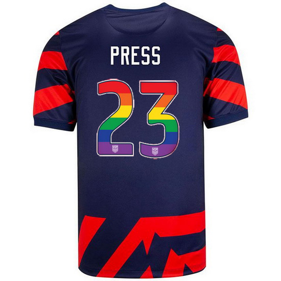 Navy/Red Christen Press 21/22 Men's Stadium Rainbow Number Jersey