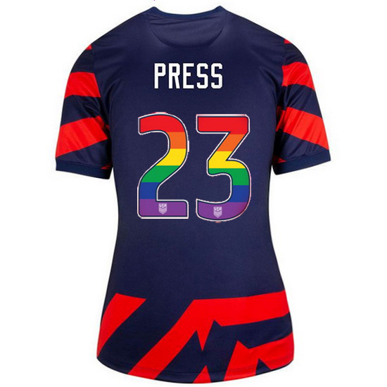 Away Christen Press 2021 Women's Stadium Rainbow Number Jersey