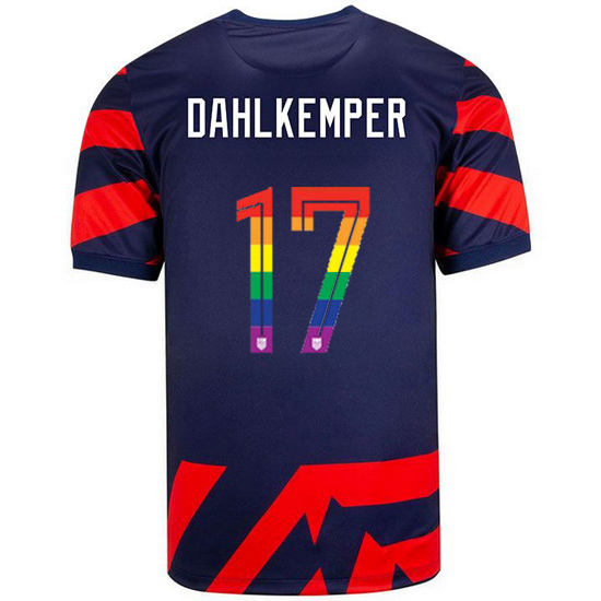 USA Away #17 Abby Dahlkemper 2021/2022 Men's PRIDE Jersey - Click Image to Close