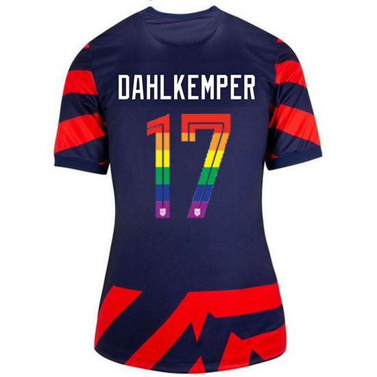 USA Navy/Red #17 Abby Dahlkemper 21/22 Women's PRIDE Jersey - Click Image to Close