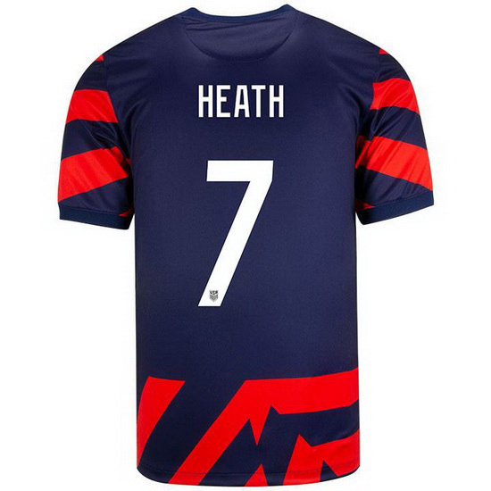 USA Navy/Red #7 Tobin Heath 2021/22 Men's Stadium Jersey