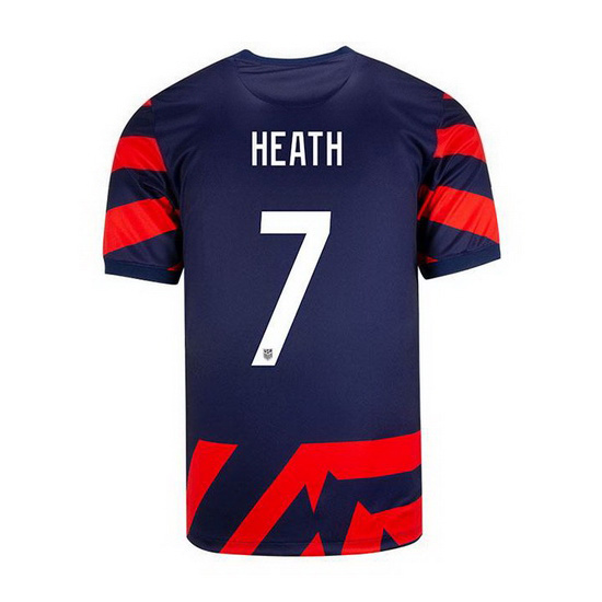 USA Navy/Red #7 Tobin Heath 21/22 Youth Stadium Soccer Jersey