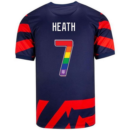 Navy/Red #7 Tobin Heath 21/22 Men's Rainbow Number Jersey