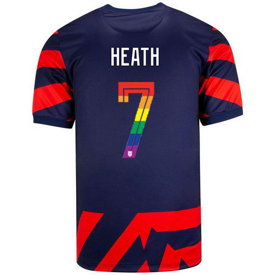 USA Away #7 Tobin Heath 2021/2022 Men's Stadium PRIDE Jersey