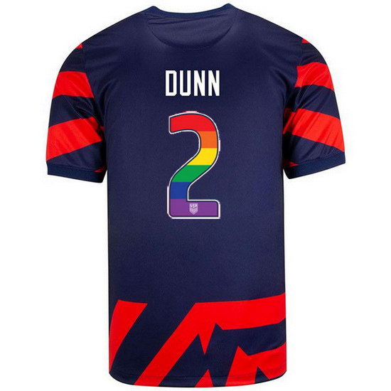 Navy/Red #2 Crystal Dunn 21/22 Men's Rainbow Number Jersey - Click Image to Close