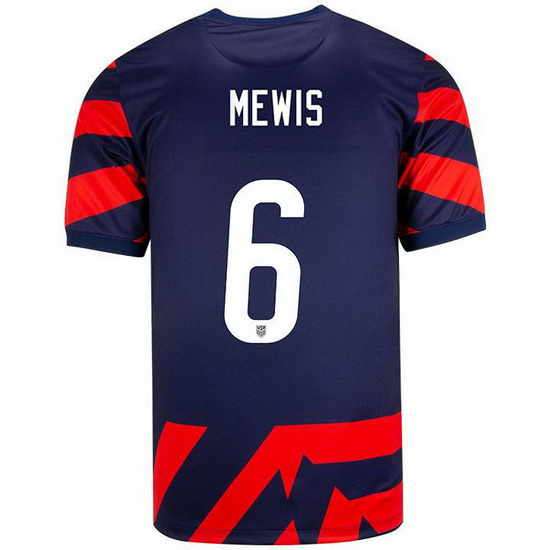 USA Navy/Red #6 Kristie Mewis 2021/22 Men's Soccer Jersey