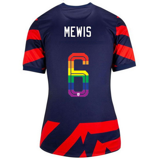 USA Navy/Red #6 Kristie Mewis 21/22 Women's PRIDE Jersey - Click Image to Close